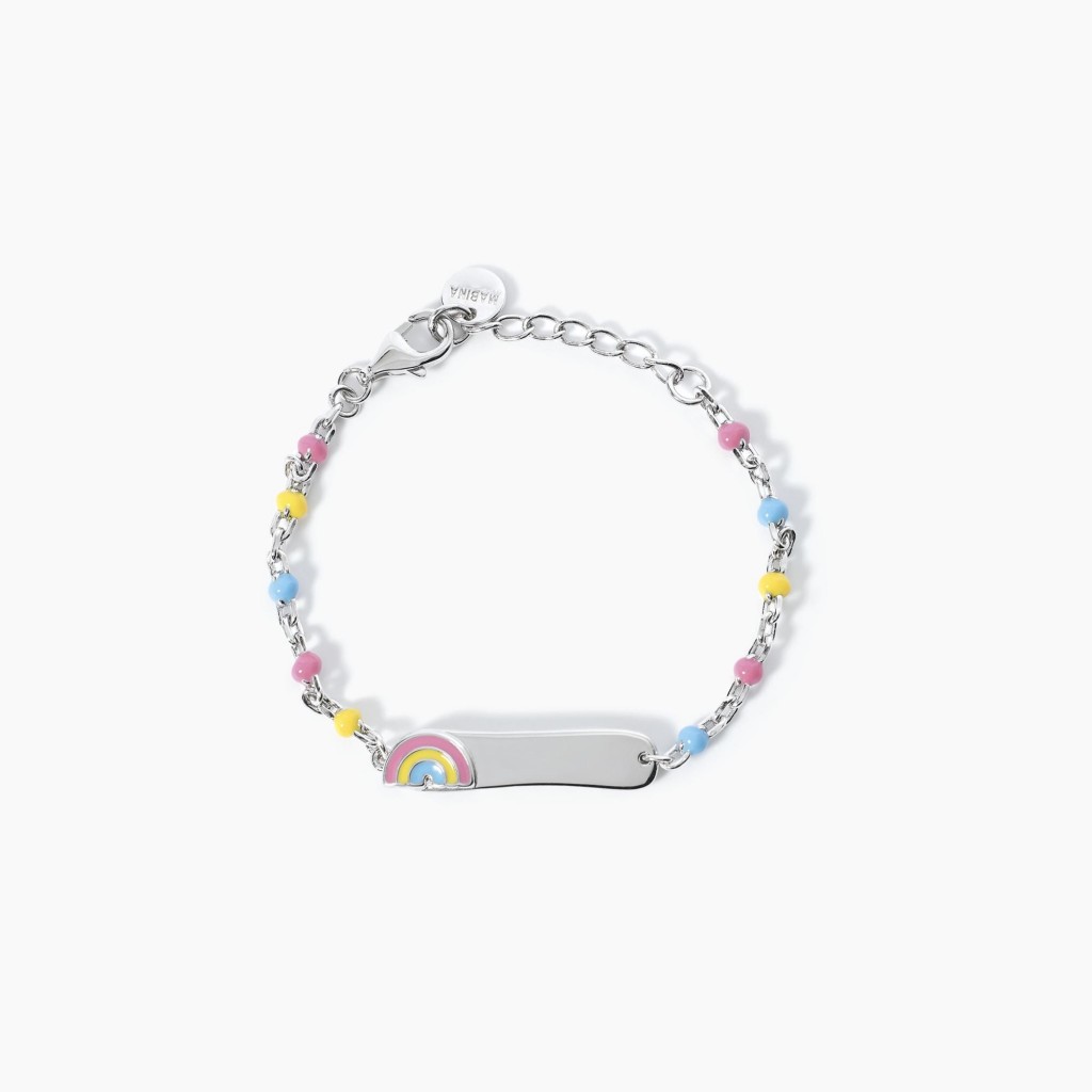 Bracciale bimba arcobaleno sfere multicolor