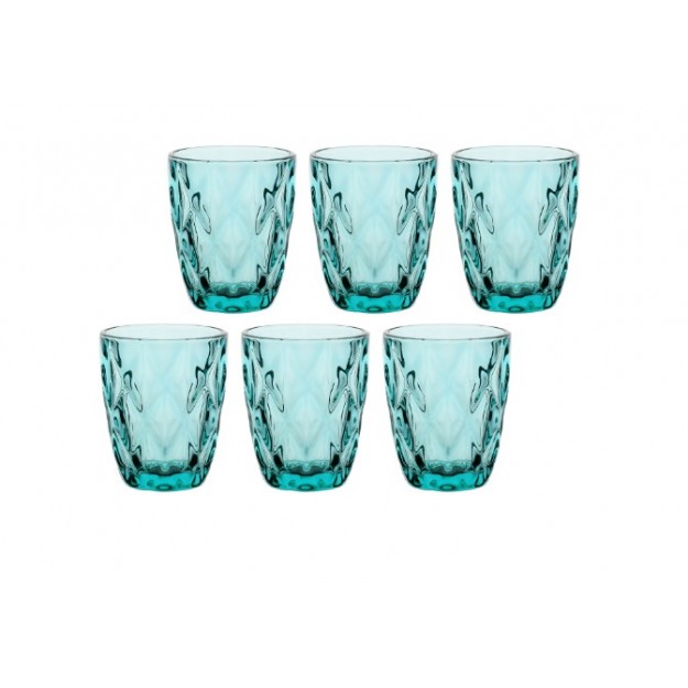 SET 6 Bicchieri ceramica – decoro Tulipano blu –