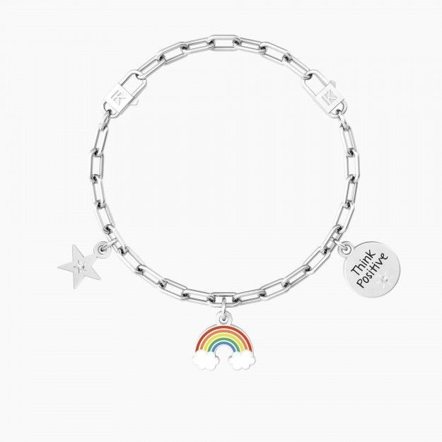 Bracciale  Symbols Arcobaleno Think positive